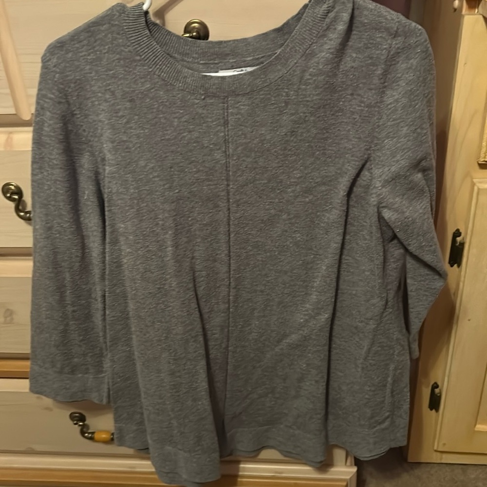 Croft & Barrow size XL gray 3/4 sleeve sweater
